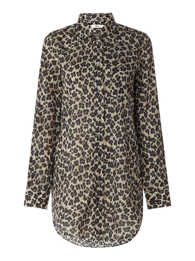 Italy Bluse Mit Leopardenmuster Modell Taya Khaki Online Kaufen