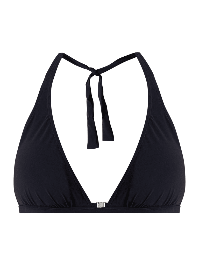 Marc O Polo Bikini Oberteil In Triangel Form Mit Neckholder Marineblau