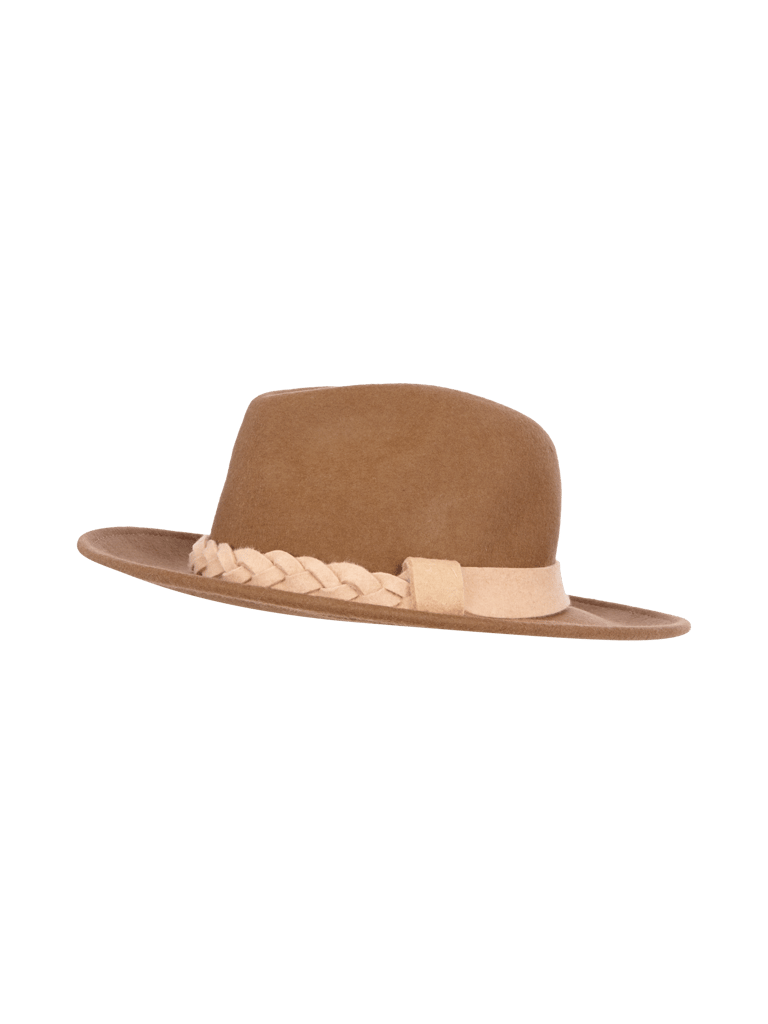 Minimum Fedora Mit Hutband In Flecht Optik Beige Online Kaufen