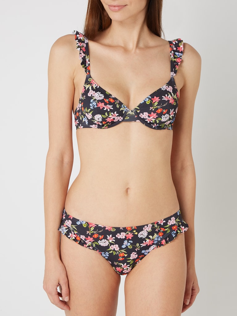 Esprit Bikini Oberteil Mit Floralem Muster Schwarz Online Kaufen