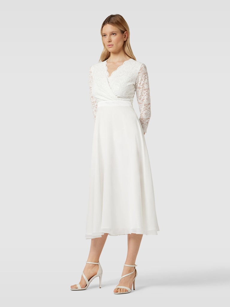 Swing Brautkleid In Wickel Optik Offwhite Online Kaufen