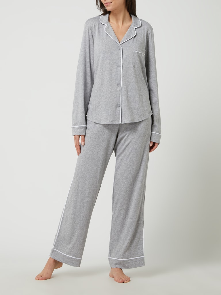 Dkny Pyjama Aus Baumwoll Viskose Mix Mittelgrau Online Kaufen