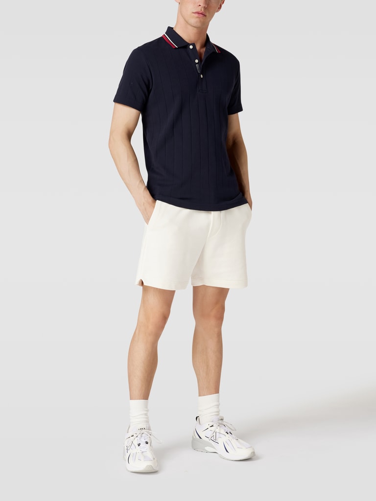 Gant Poloshirt Aus Baumwolle Mit Strukturmuster Marineblau Online Kaufen