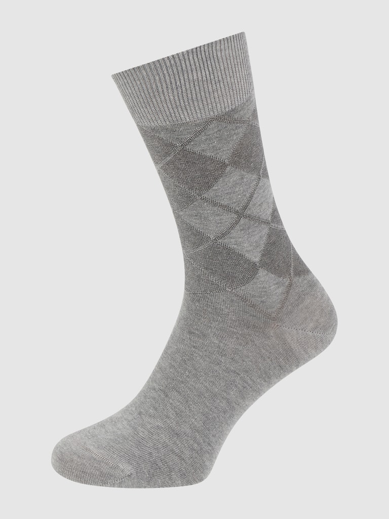 Burlington Socken Mit Rautenmuster Modell Bolton Mittelgrau Online