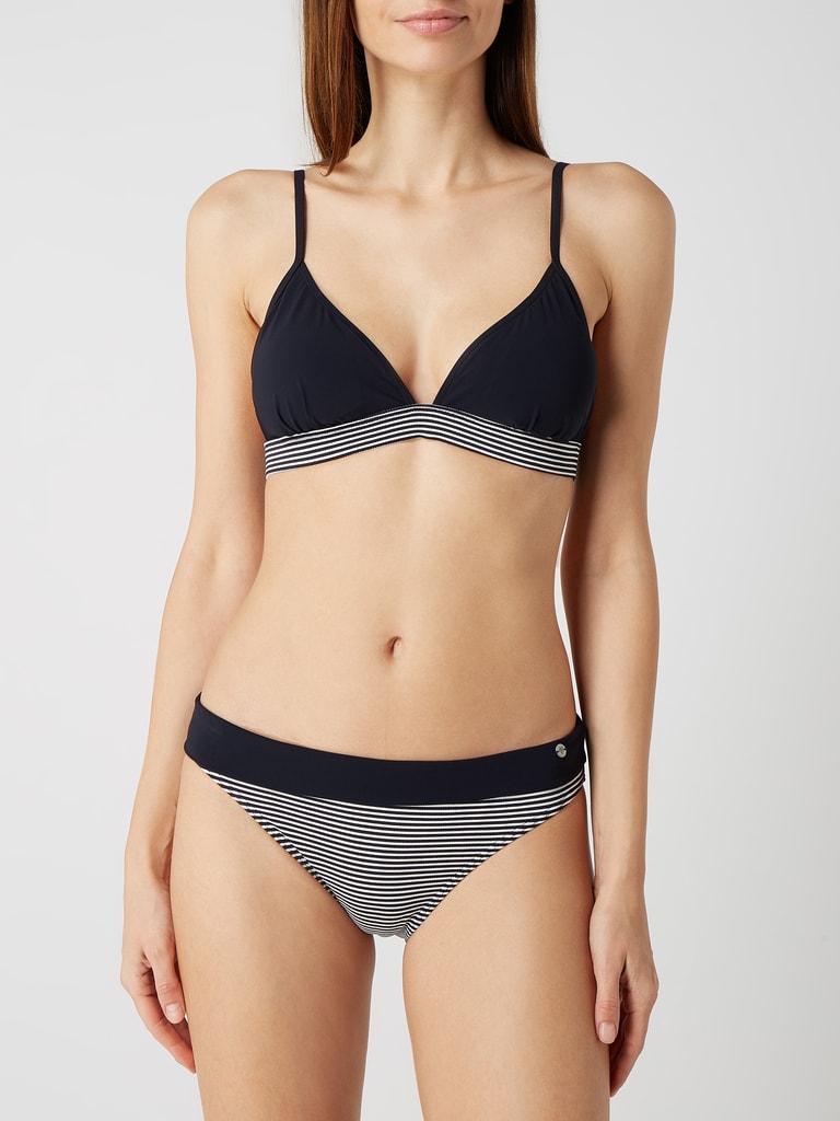 Marc O Polo Bikini Slip Aus Piqu Mit Streifenmuster Dunkelblau