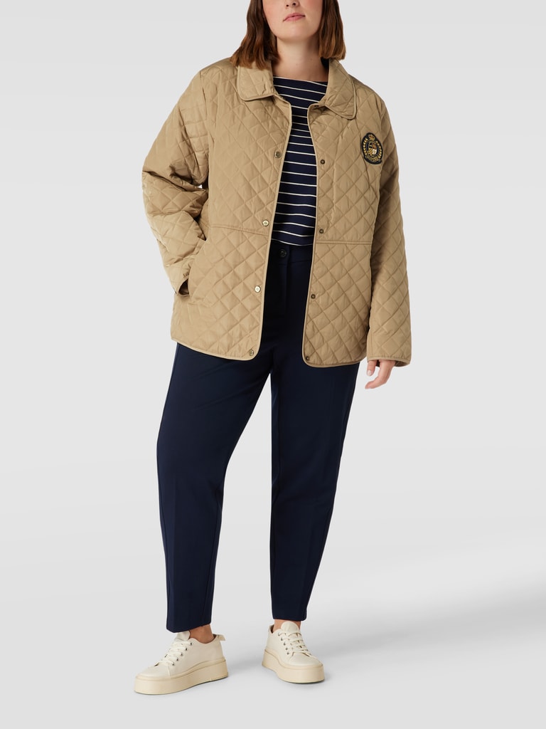 Lauren Ralph Lauren Curve Plus Size Steppjacke Mit Label Patch Beige