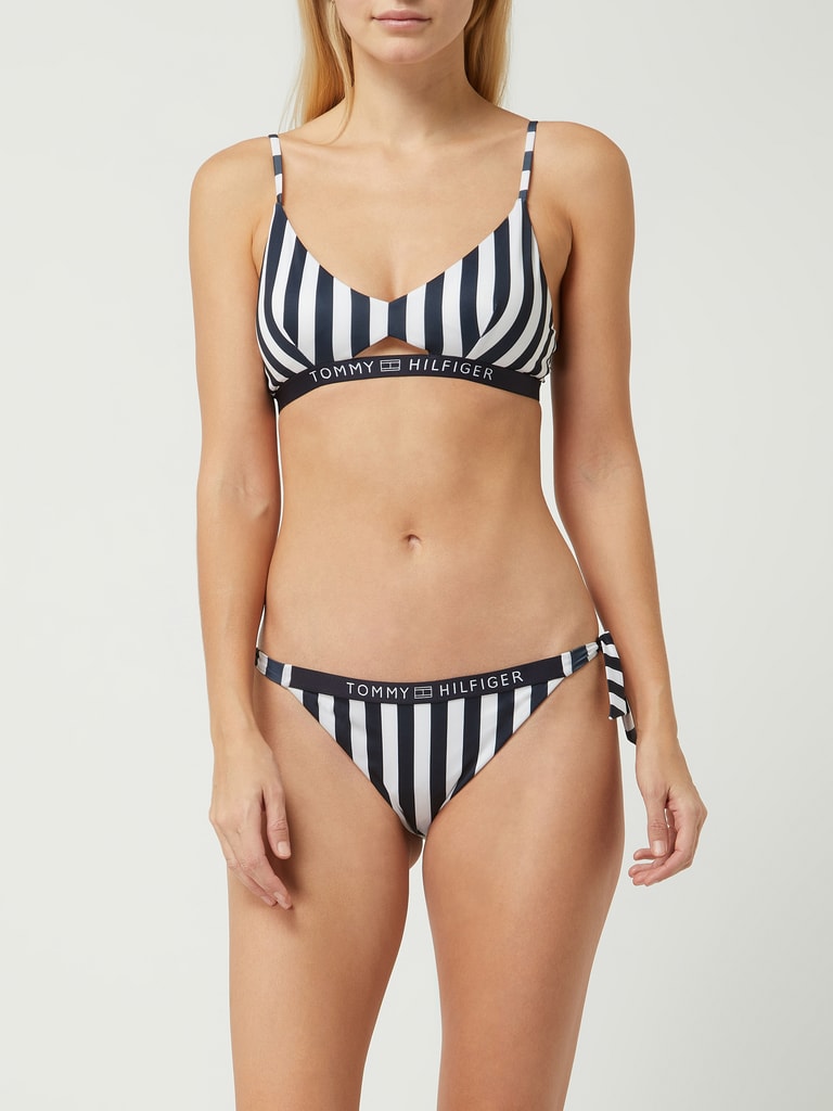 Tommy Hilfiger Bikini Oberteil In Triangel Form Wattiert Marine