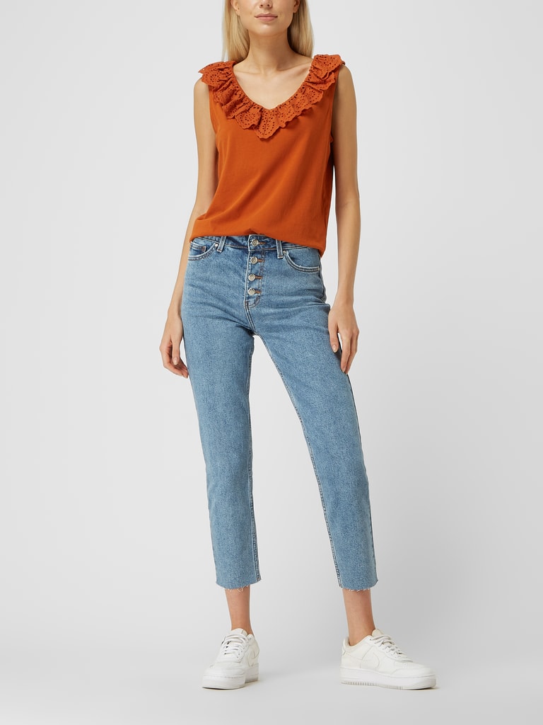 Only Cropped Jeans Mit Stretch Anteil Modell Emily Hellblau Online