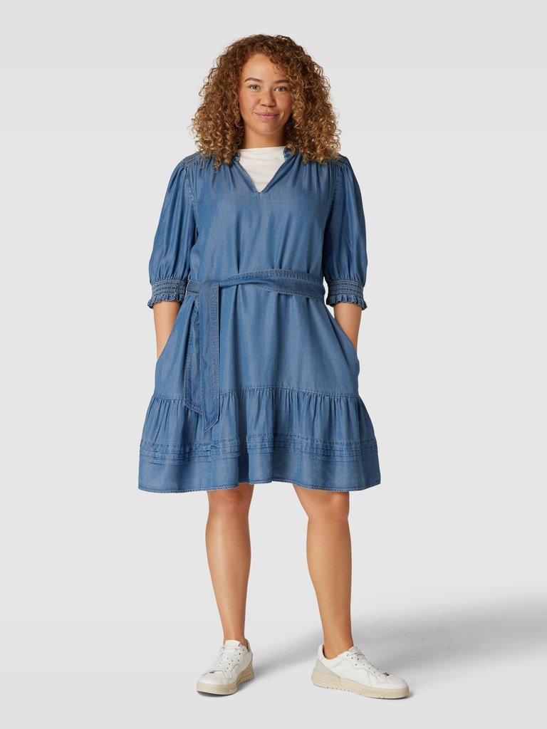 Lauren Ralph Lauren Curve Plus Size Knielanges Kleid Aus Lyocell Mit