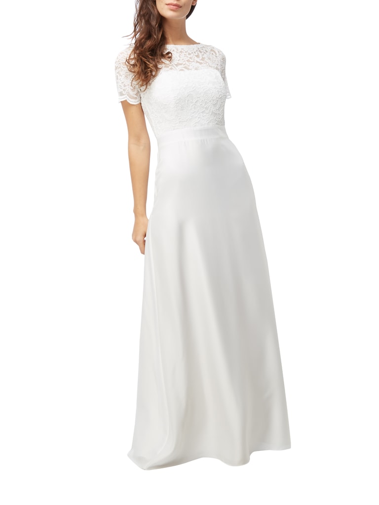 Swing Abendkleid Mit Oberteil Aus Floraler Spitze Offwhite Online Kaufen