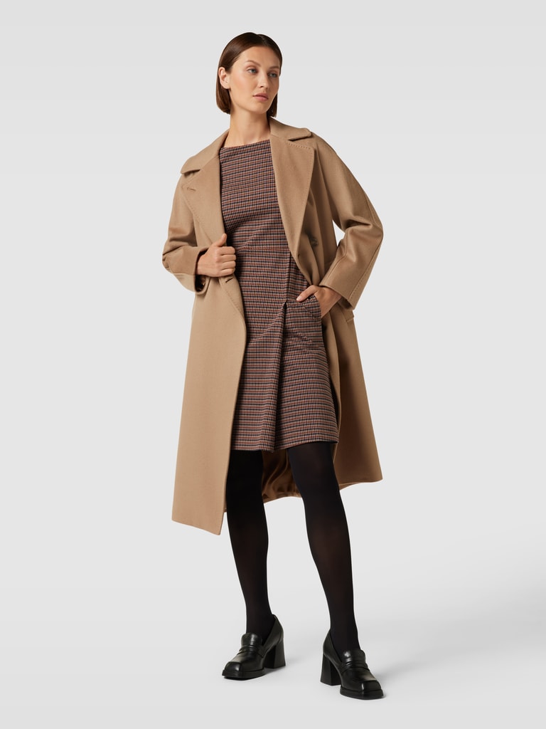 Weekend Max Mara Knielanges Kleid Mit Karomuster Camel Online Kaufen