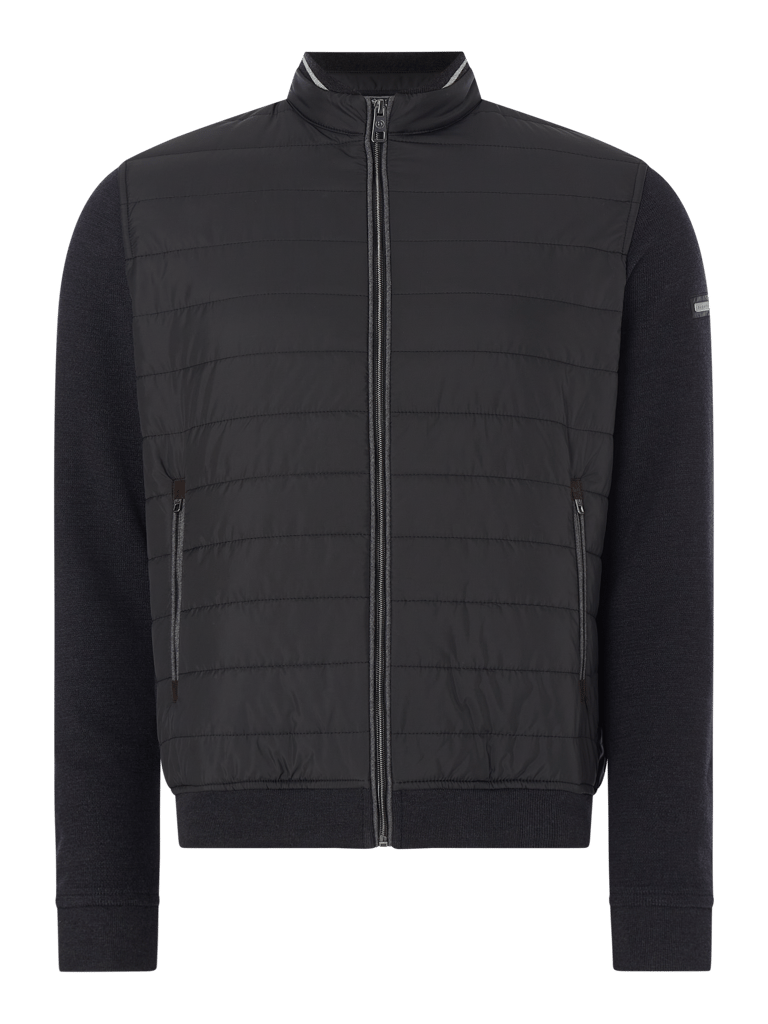 Bugatti Sweatjacke Mit Kontrasteins Tzen Black Online Kaufen