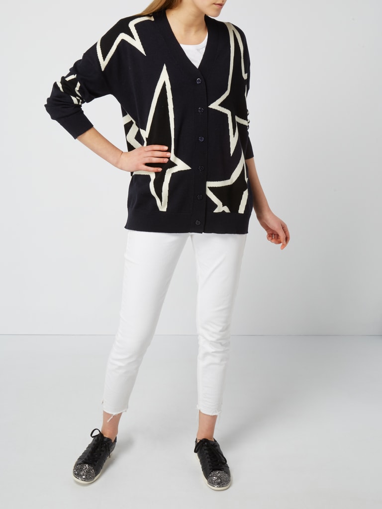 Marc Cain Cardigan Mit Sternenmuster Marine Online Kaufen