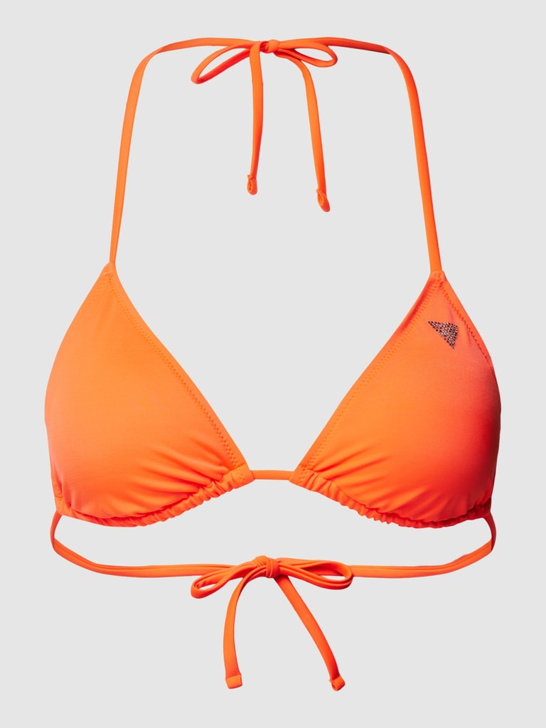 Guess Bikini Oberteil Mit Strasssteinbesatz Neon Orange Online Kaufen