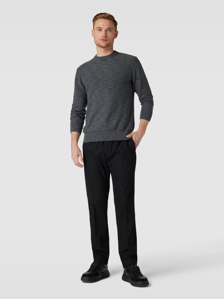 CK Calvin Klein Gebreide Pullover Met Labelbadge In Antraciet Online