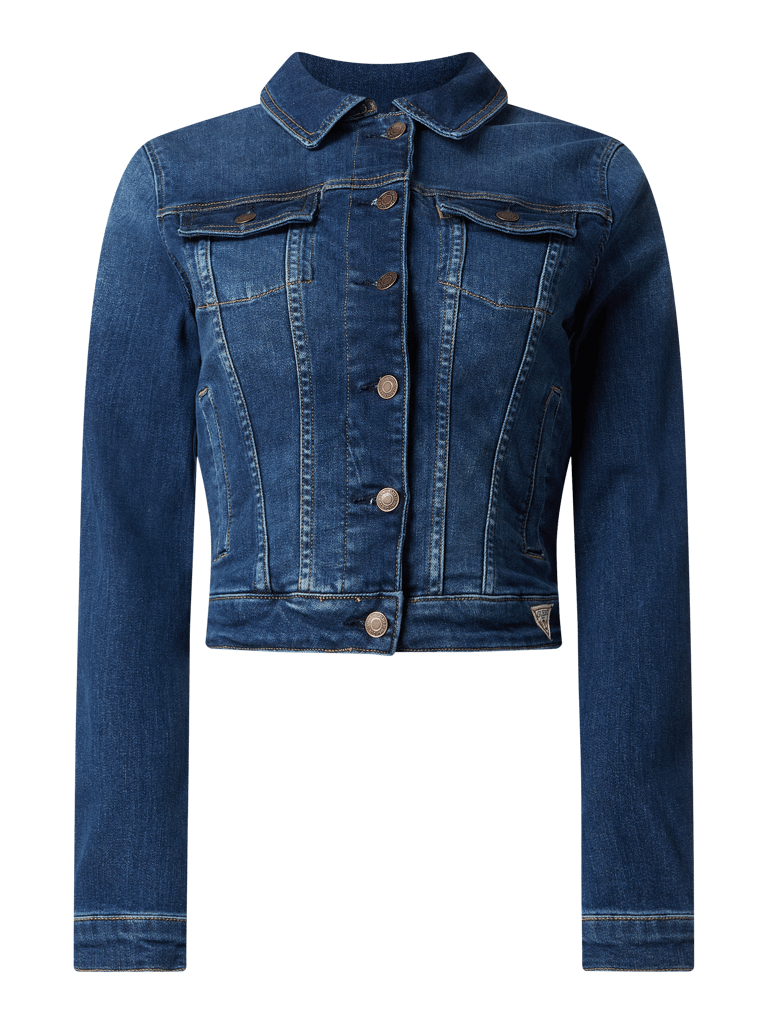 Guess Cropped Jeansjacke Mit Stretch Anteil Modell Trucker Jeansblau