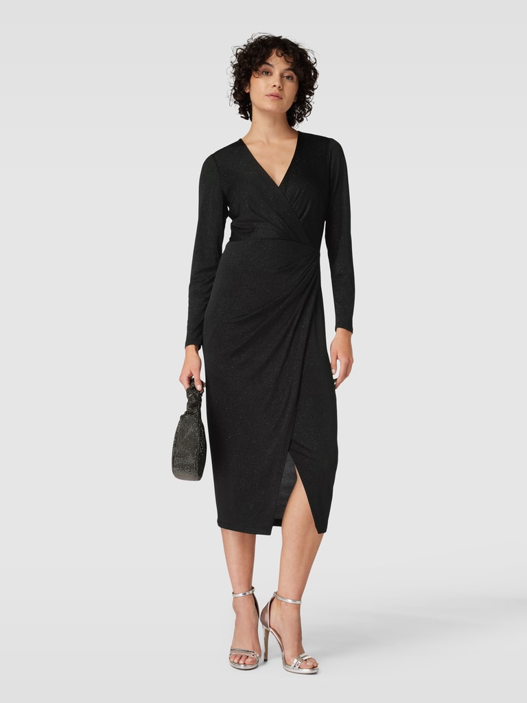 V By Vera Mont Knielanges Cocktailkleid Mit Raffungen Black Online Kaufen