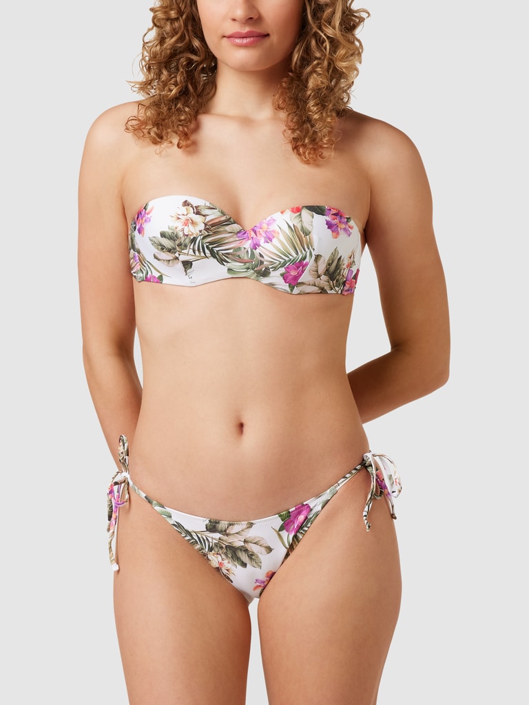 Guess Bikini Oberteil Mit Allover Print Modell Padded Bandeau Gruen