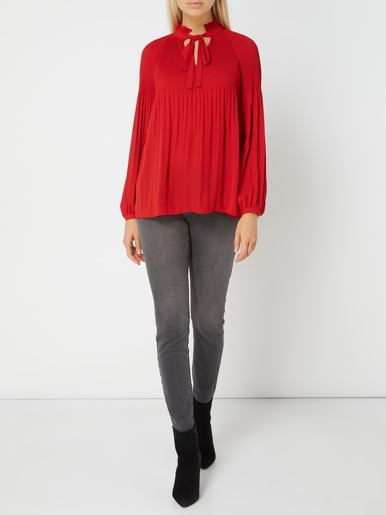 Lauren Ralph Lauren Blusenshirt Aus Chiffon Mit Plisseefalten Rot