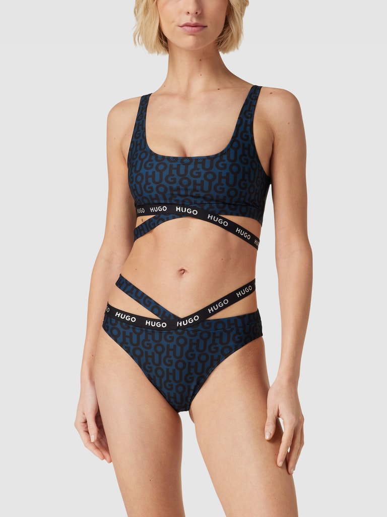 Hugo Bikini Oberteil Mit Allover Label Muster Modell Bralette