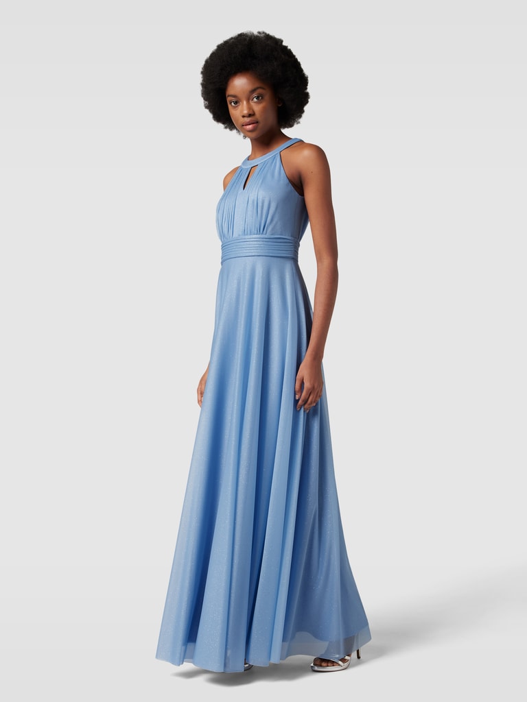 Jake S Cocktail Abendkleid Mit Neckholder Bleu Online Kaufen