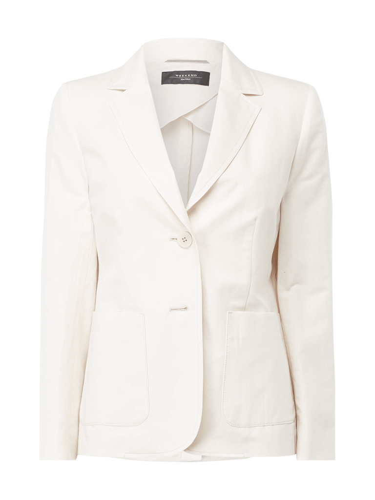 Weekend Max Mara Blazer Aus Baumwoll Leinen Mix Sand Online Kaufen