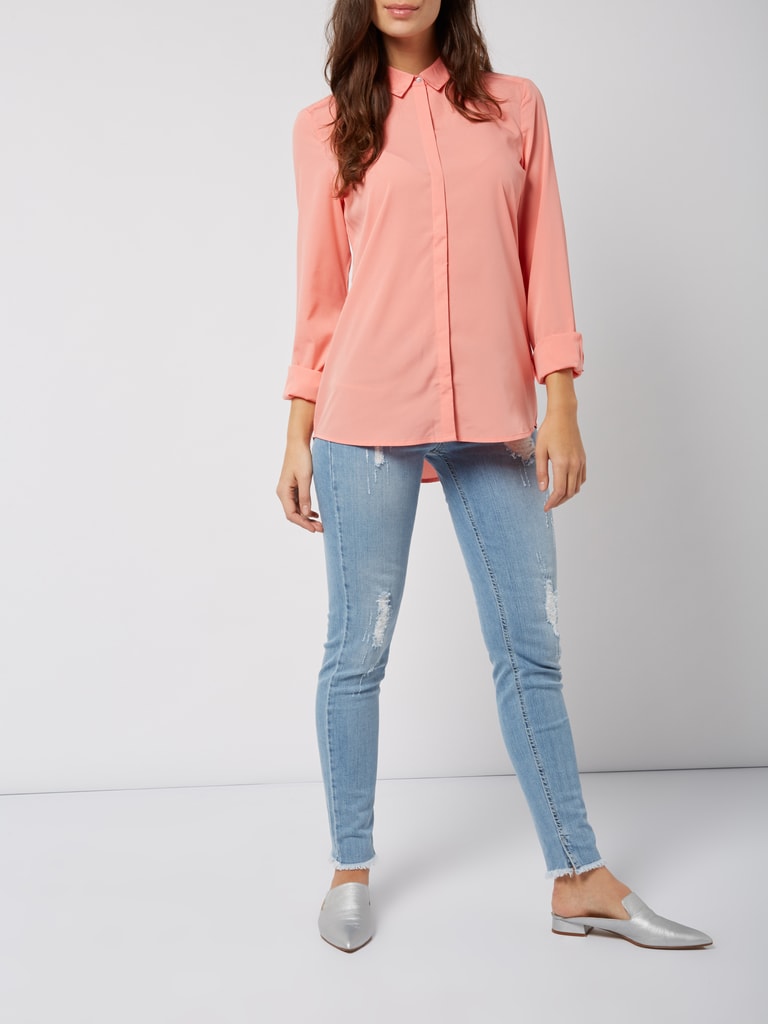 Montego Bluse Mit Verdeckter Knopfleiste Metallic Rosa Online Kaufen