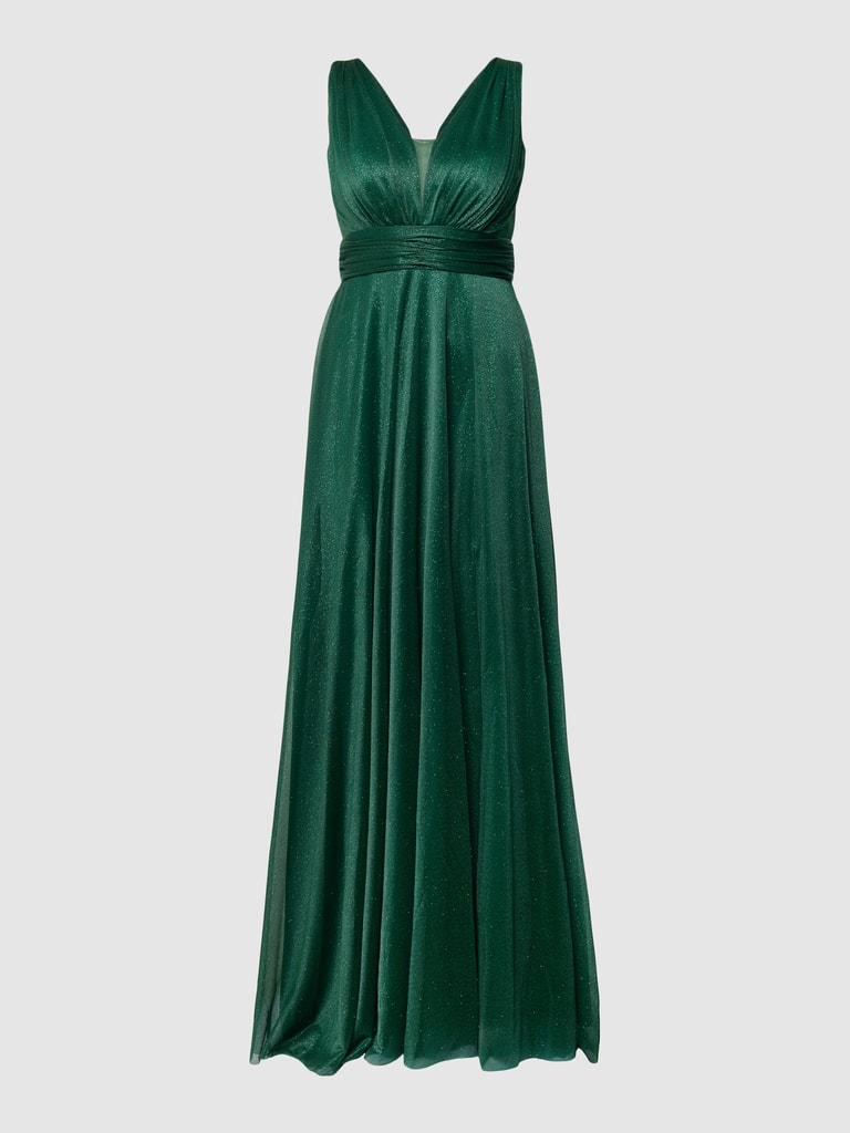 TROYDEN COLLECTION Abendkleid Mit Taillenband Smaragd Online Kaufen