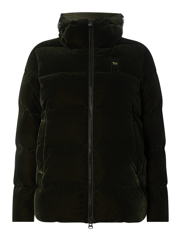 Blauer Usa Daunenjacke Aus Samt Dunkelgr N Online Kaufen