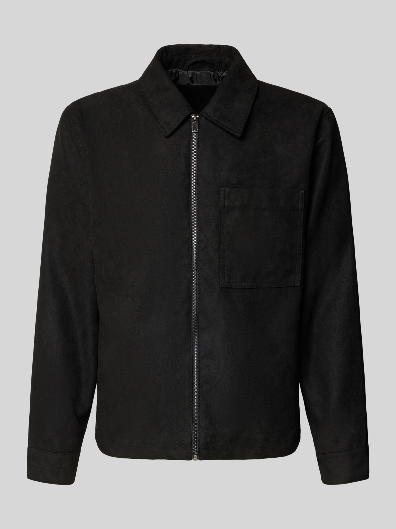 Only & Sons Herren Bomberjacke Lederoptik Schwarz L