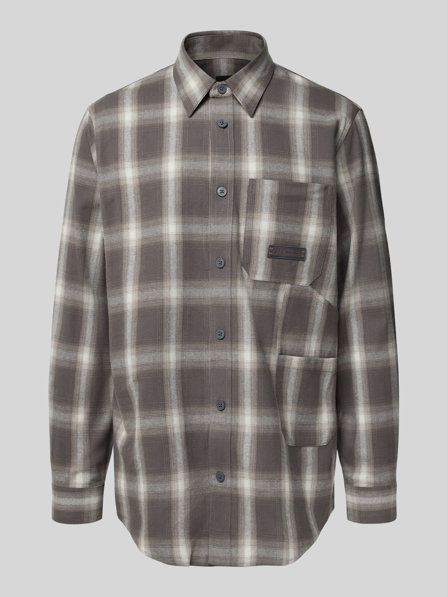 Armani Exchange - Herren - Freizeithemd - XXL - Mittelgrau - Baumwolle