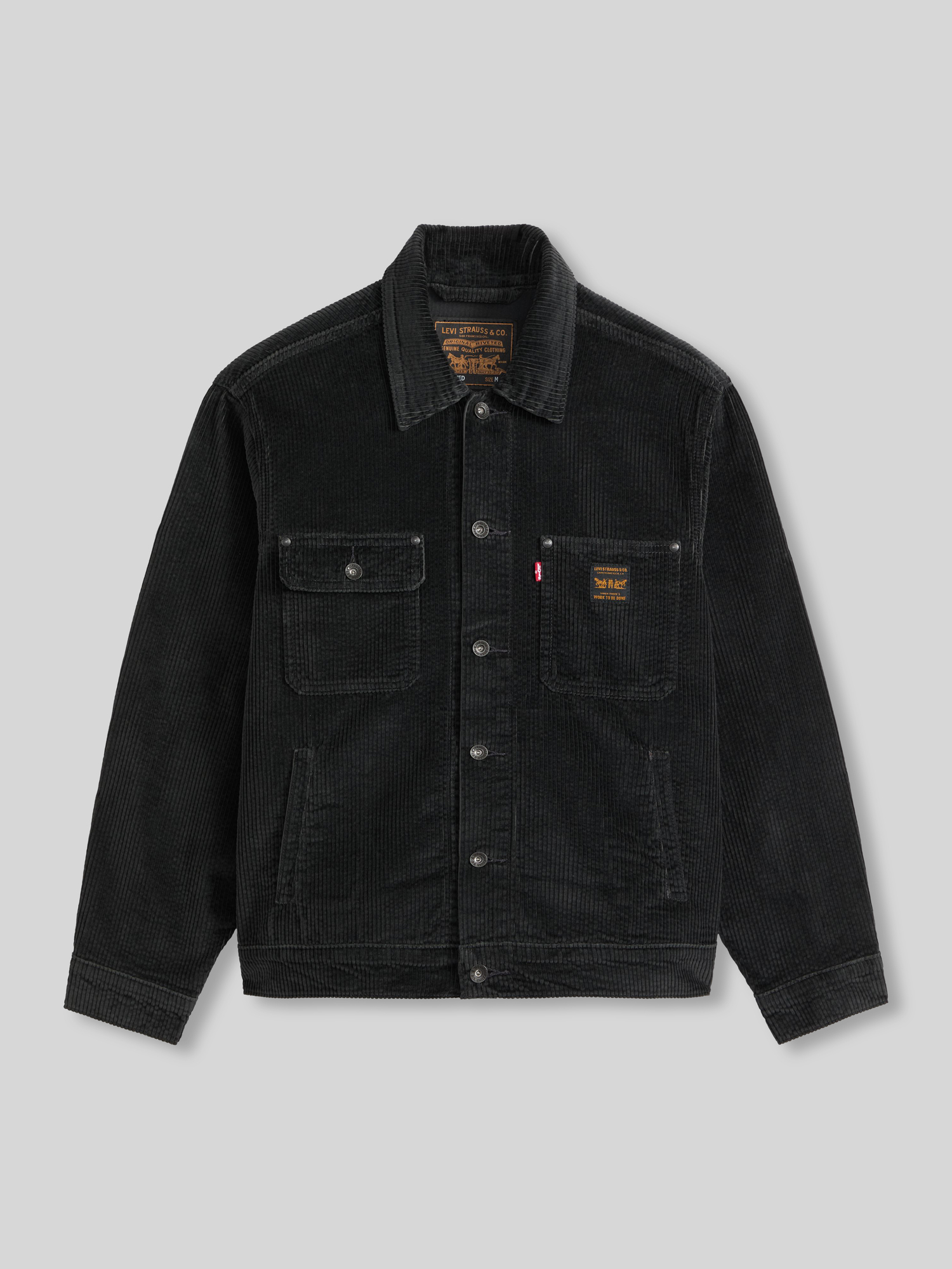 Levi's® Herren Schwarz Jeansjacken, Gr. L