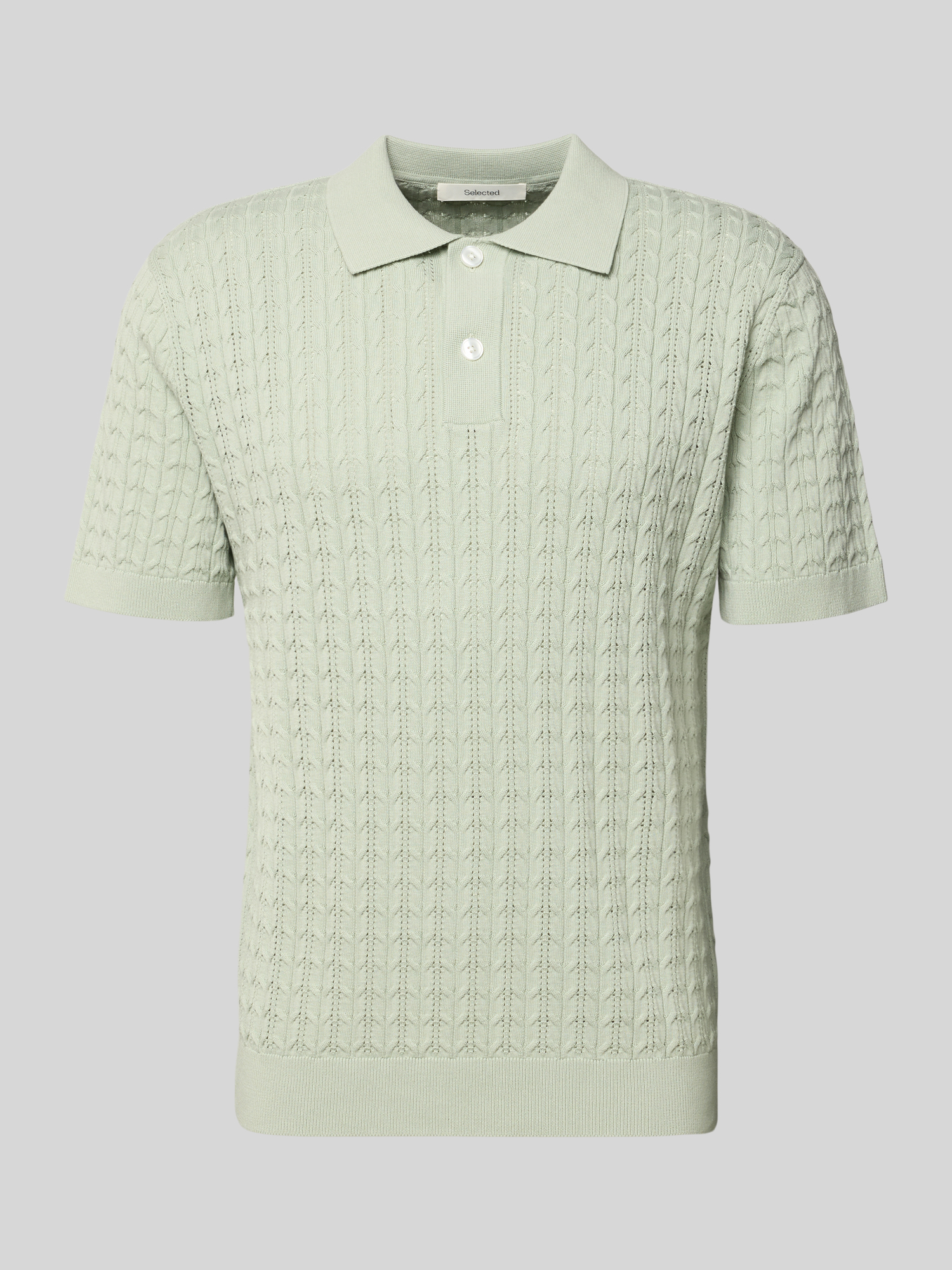 Selected Homme - Poloshirt - Regular Fit - Zopfmuster - Gr. XL