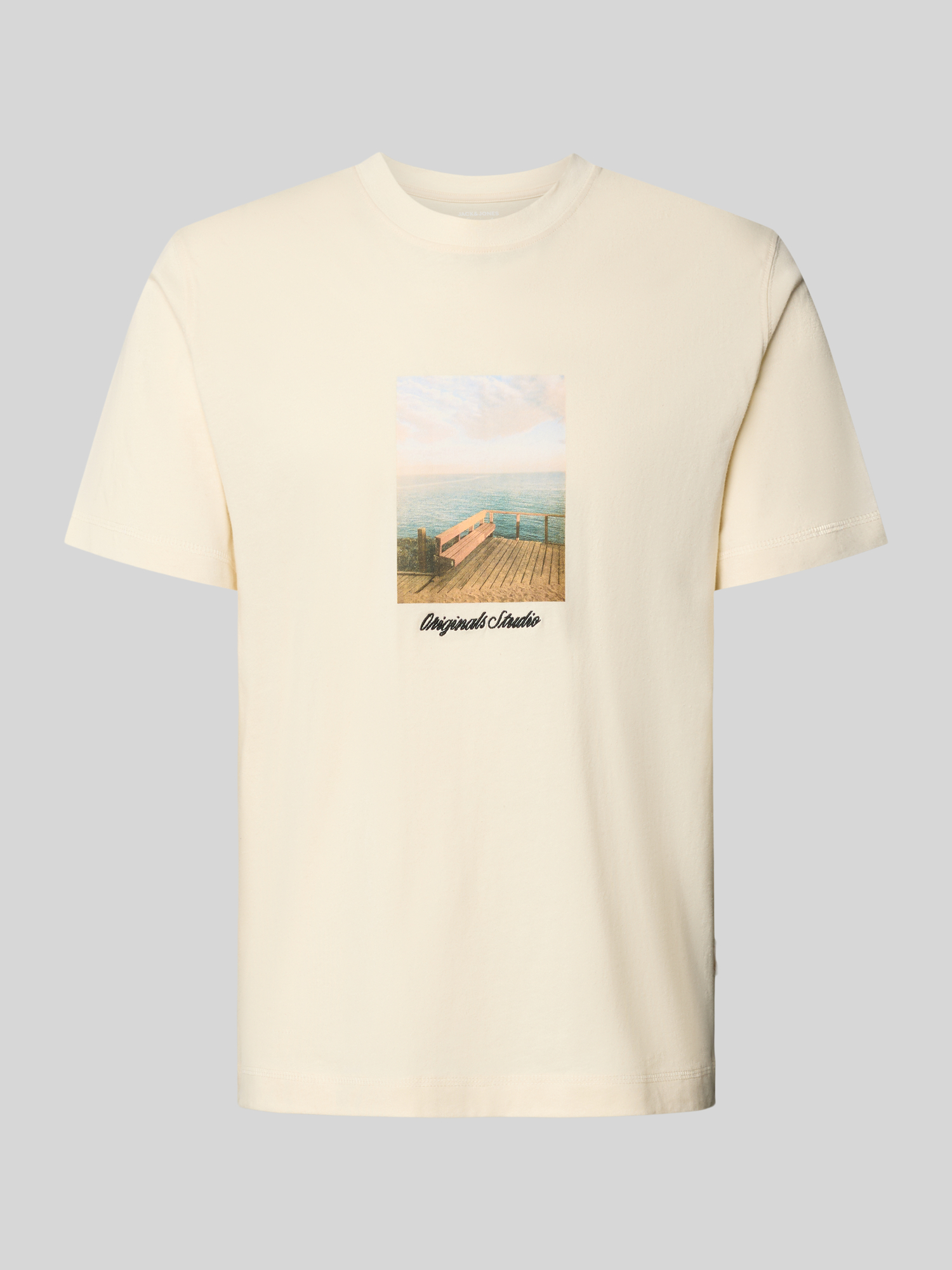 Jack & Jones Herren T-Shirt Gr. L Offwhite