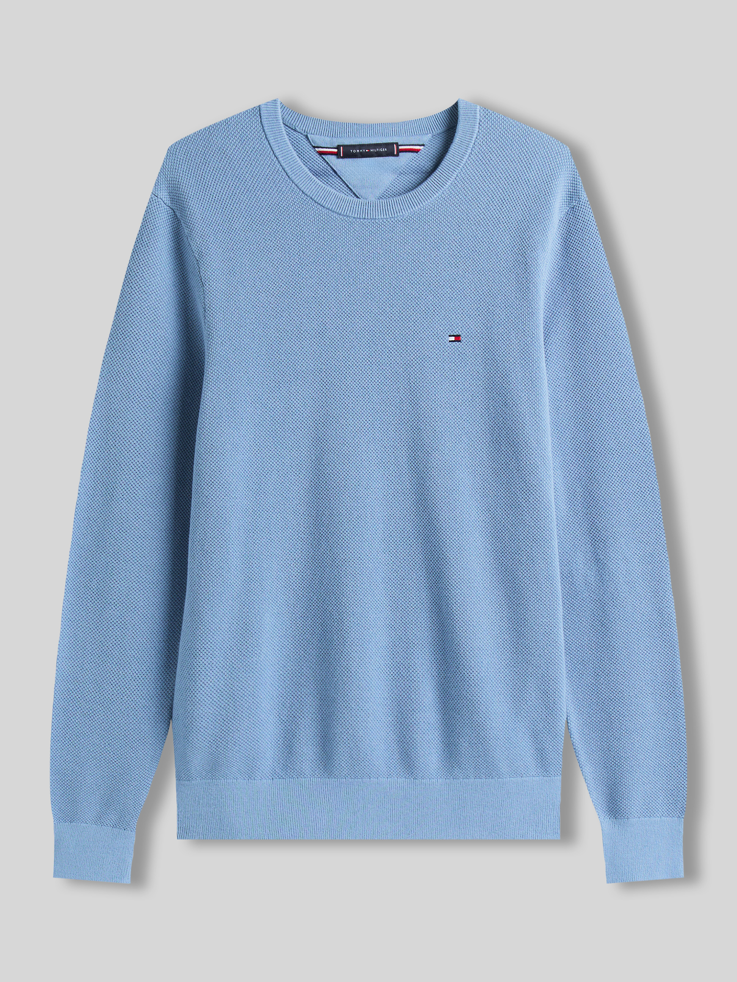Tommy Hilfiger Herren Hellblau Pullover Essential Mw0mw36347 Himmelblau Regular Fit - Bild 2