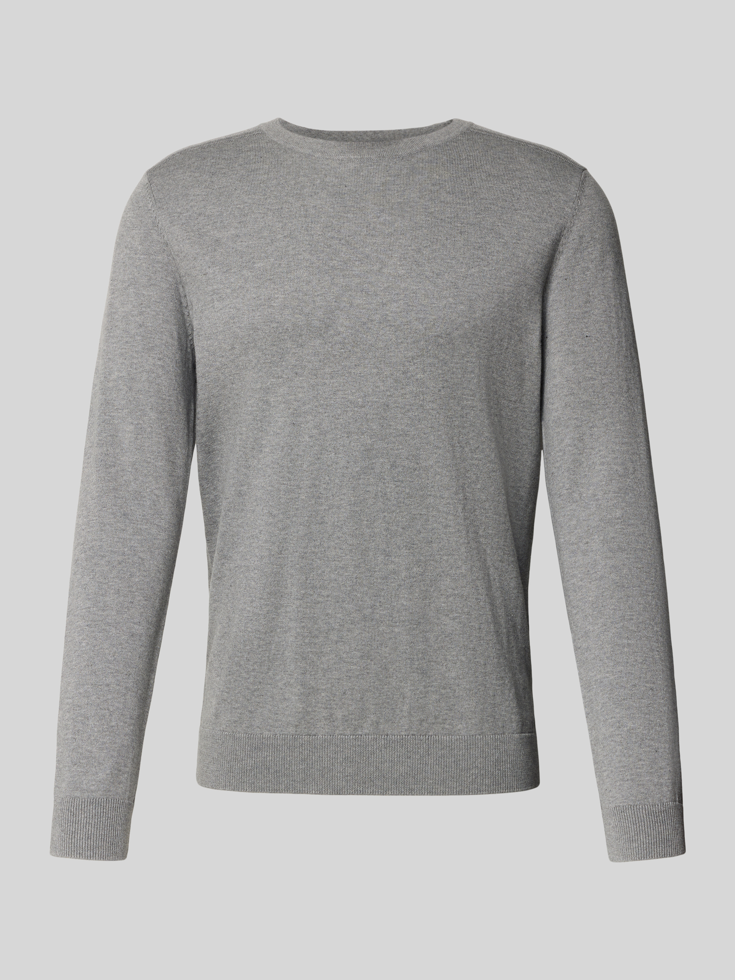 Selected Herren Hellgrau Rundhalspullover "Slhberg Crew Neck Noos", Gr. S, Grau (, Meliert), Strick, Obermaterial: 100% Baumwolle, Meliert, Regular... - Bild 6