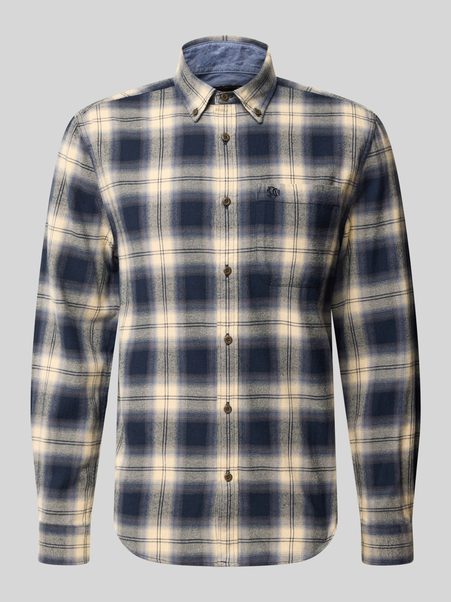 Superdry Herren Dunkelblau Langarmhemd "L/S Cotton Lumberjack Shirt", Gr. L, N-Gr, Blau (Cedar Check Navy), Web, Obermaterial: 100% Baumwolle, Kariert, Regul... - Bild 7