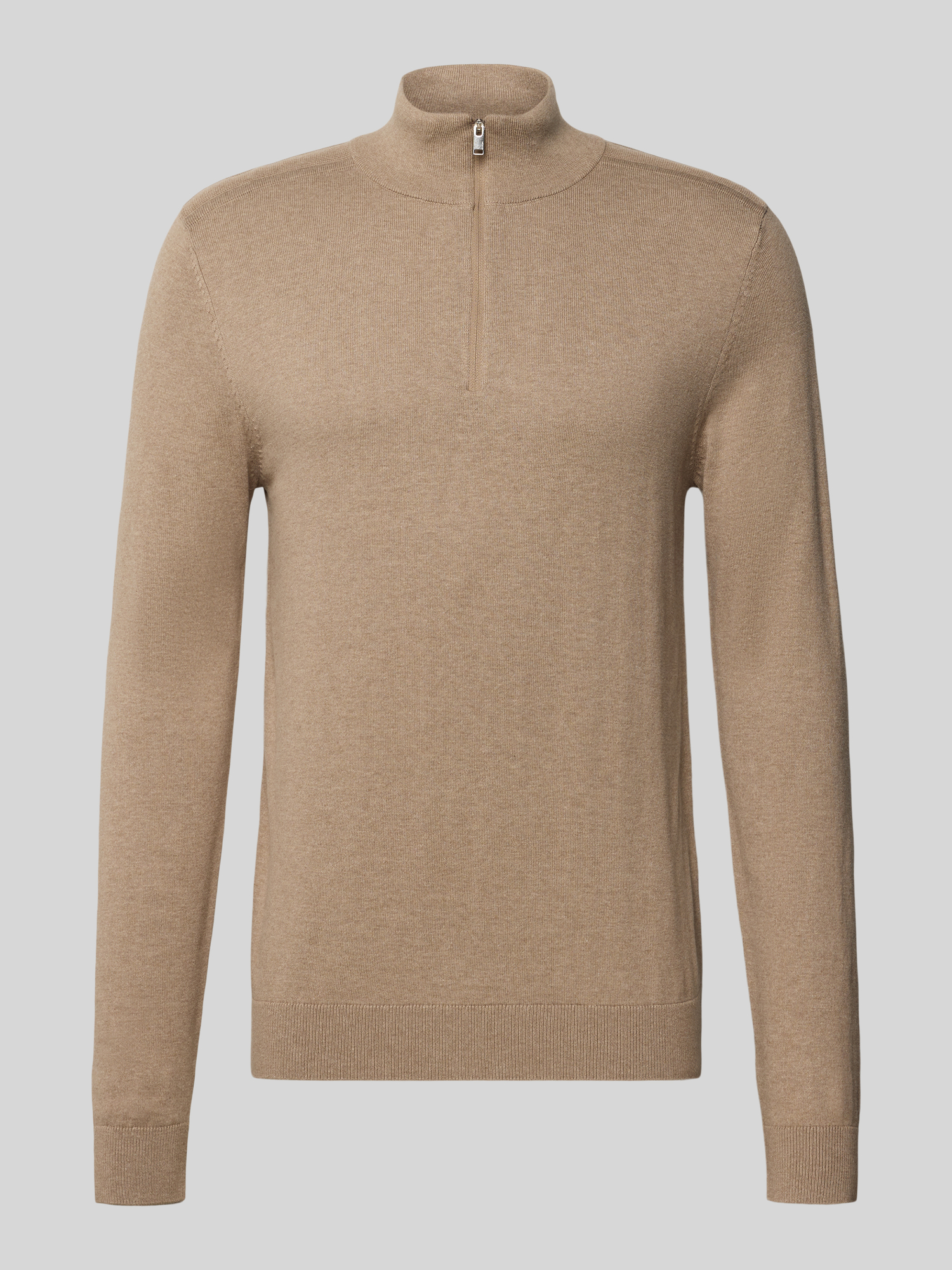 Selected Homme - Slhberg Half Zip Cardigan Noos - Knitwear - Herren - Beige - M - Bild 6