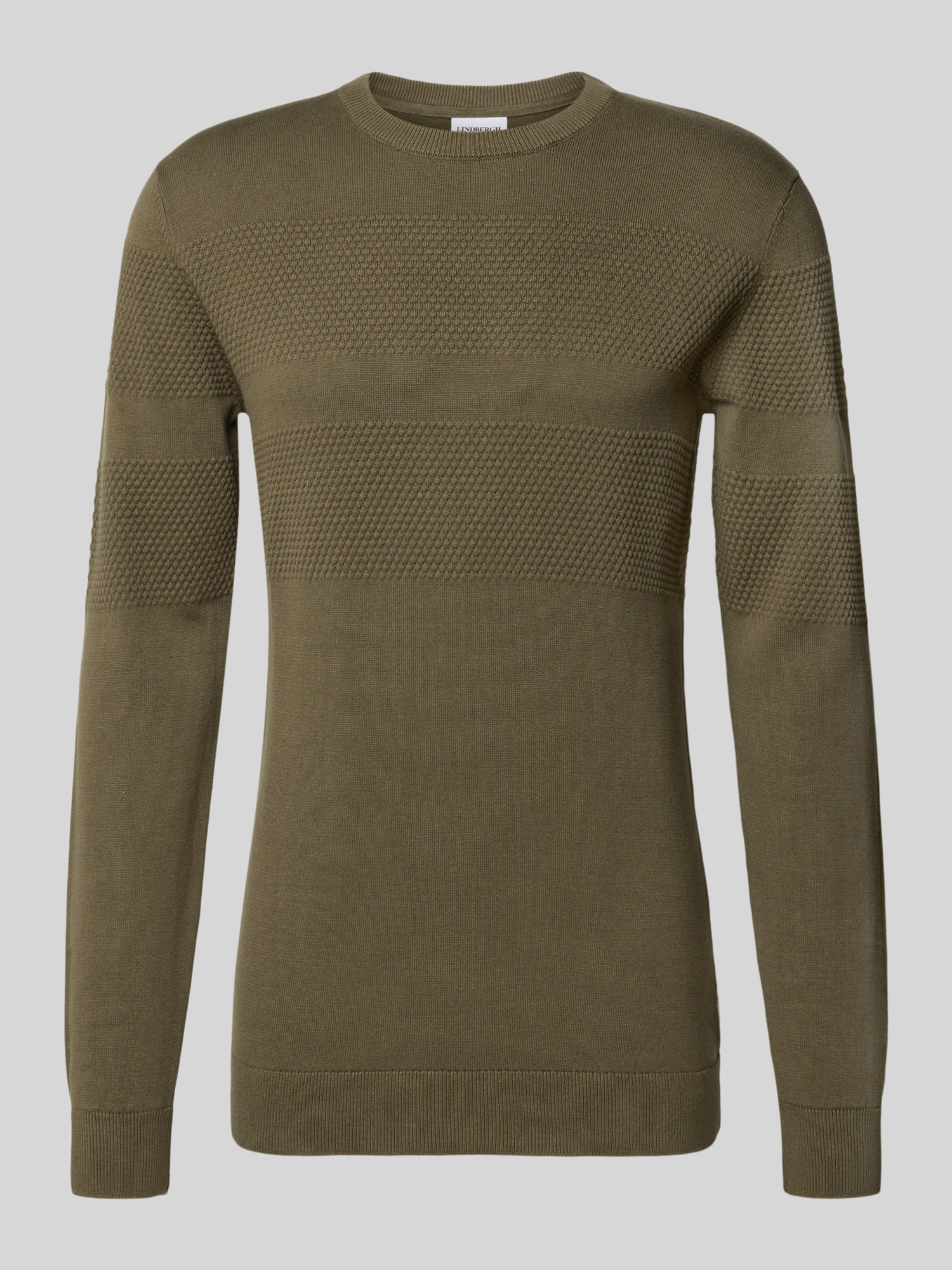 Lindbergh Herren Pullover Baumwolle Gr. XL Schlamm