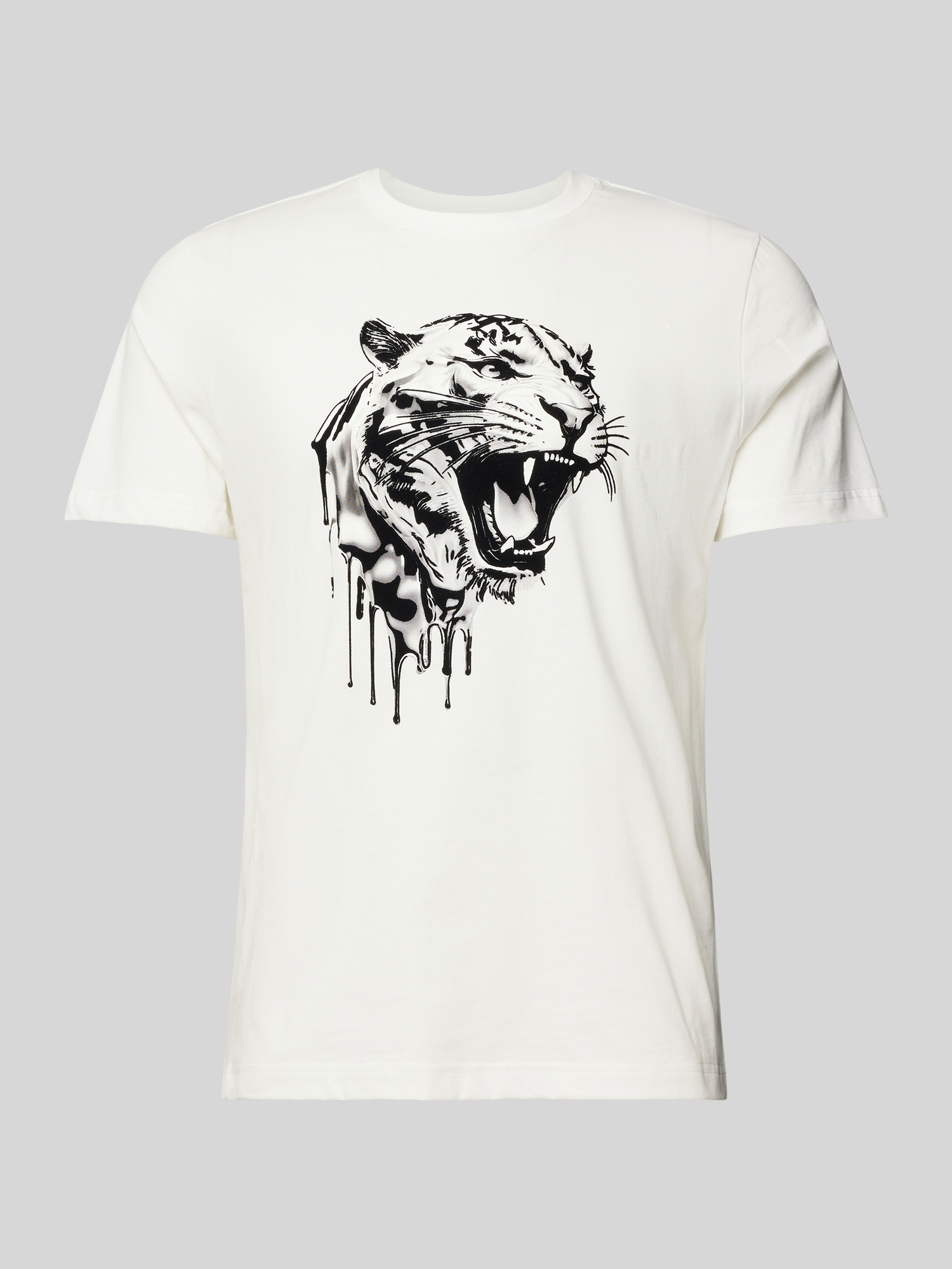 Antony Morato Herren T-Shirt Baumwolle Regular Fit Gr. L Offwhite
