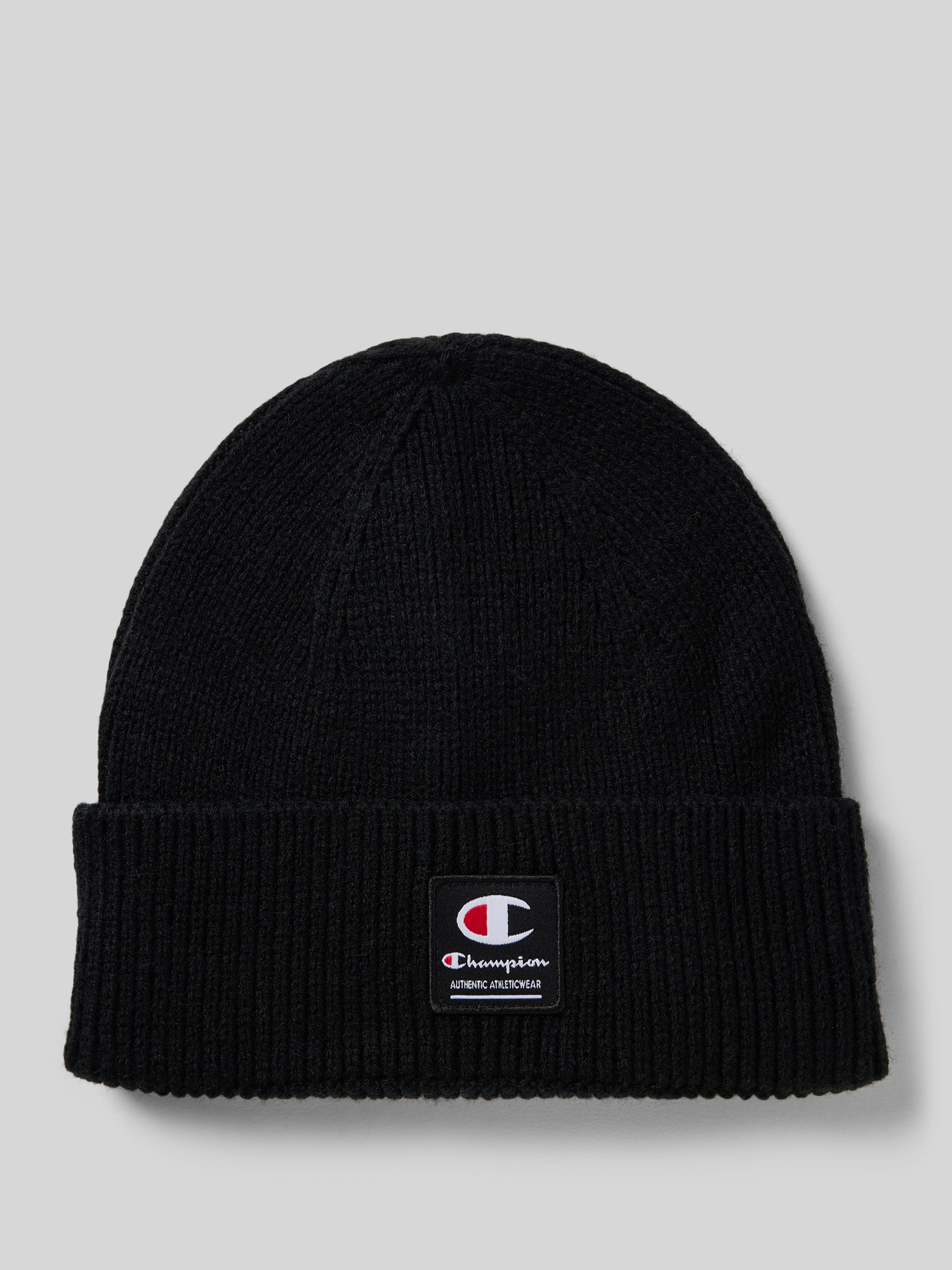 Champion Herren Beanie Rippenstruktur Schwarz Gr. 1