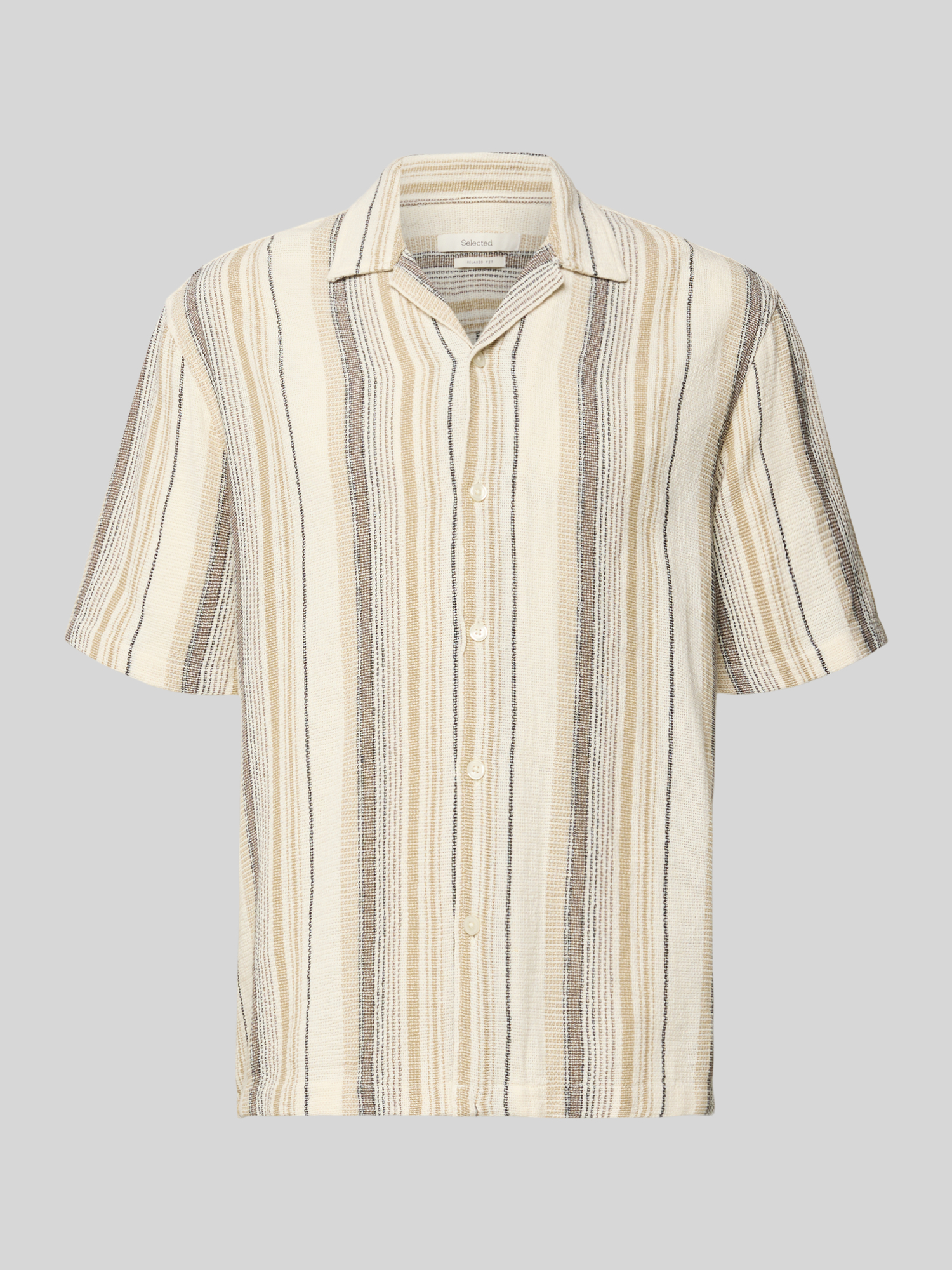 Selected Homme Herren Freizeithemd Relaxed Fit Baumwolle Hellbraun XXL