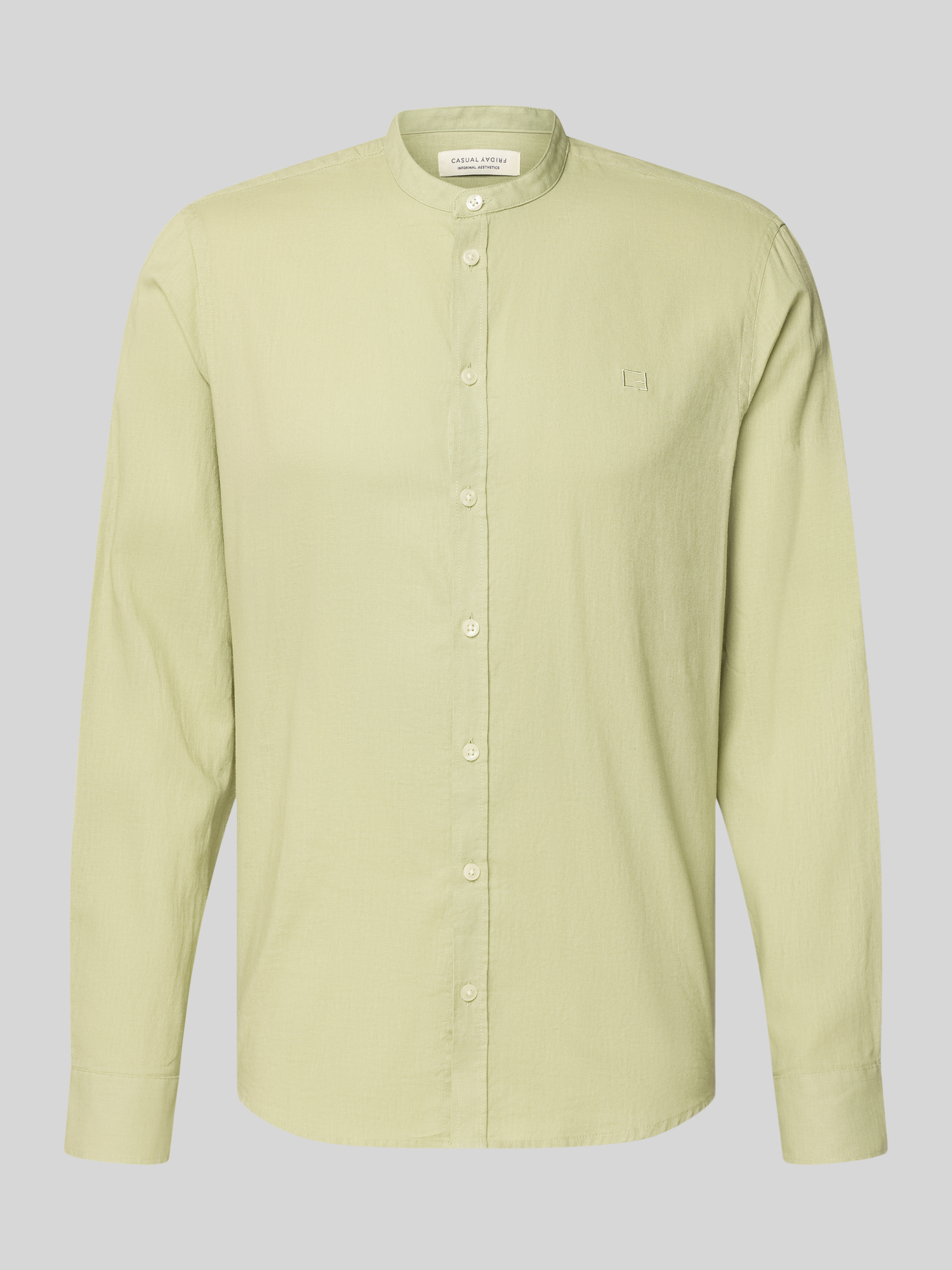 Casual Friday - Hemd - Slim Fit - M - Lind - Seide-Baumwoll-Mix