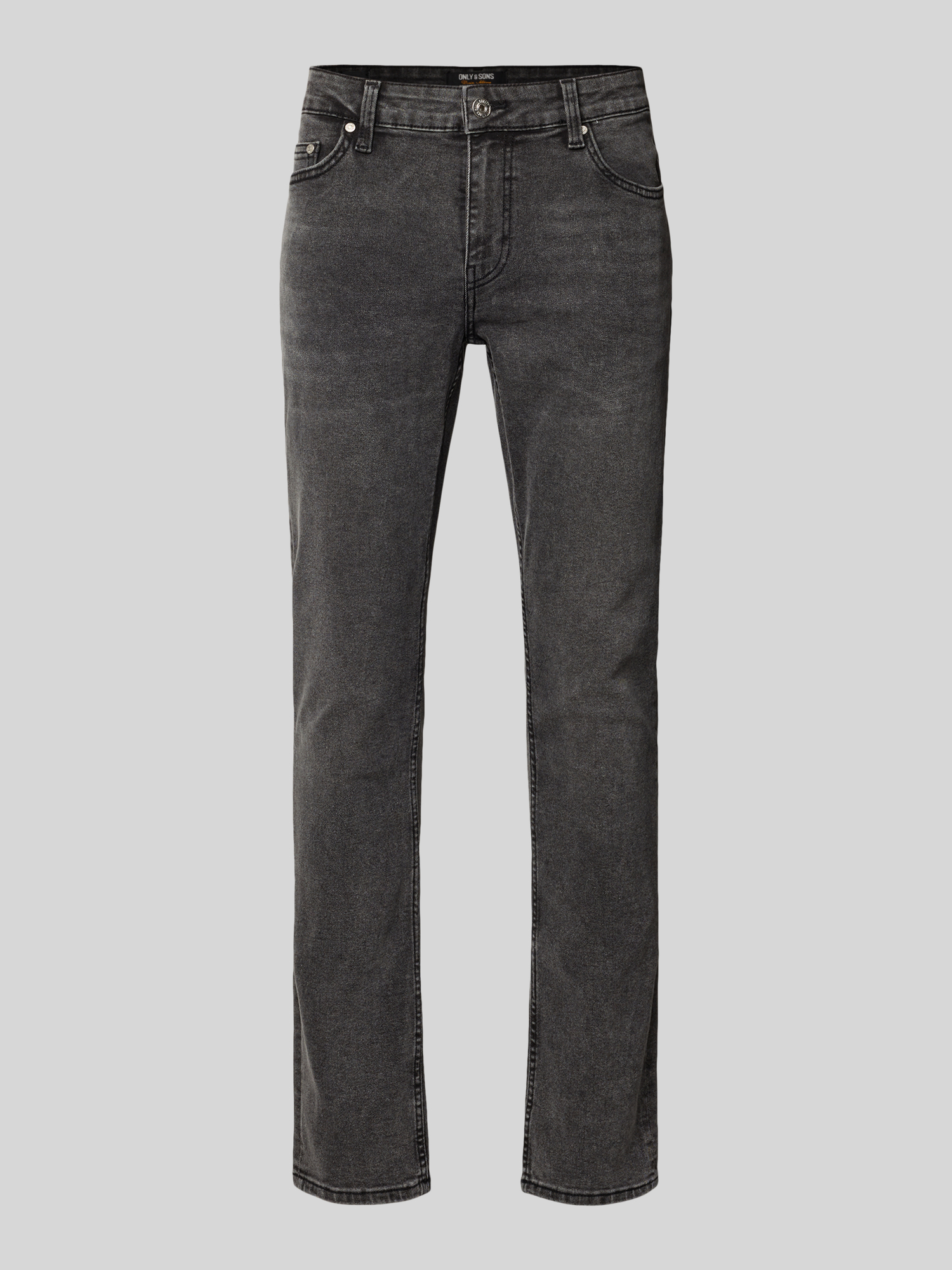 Only & Sons Herren Slim Fit Jeans - Baumwoll-Mix - Dunkelgrau - 31/34