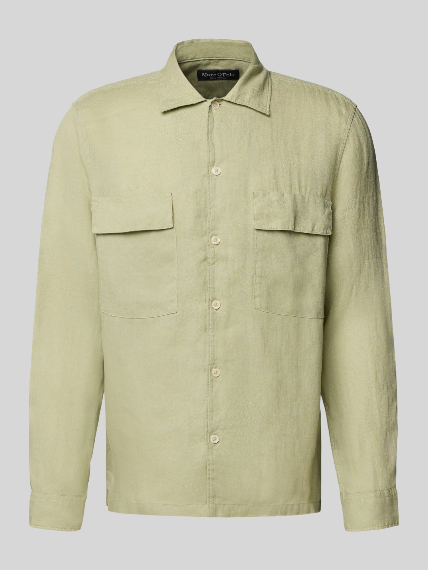 Marc O'Polo - Herren - Freizeithemd - M - Mint - Leinen