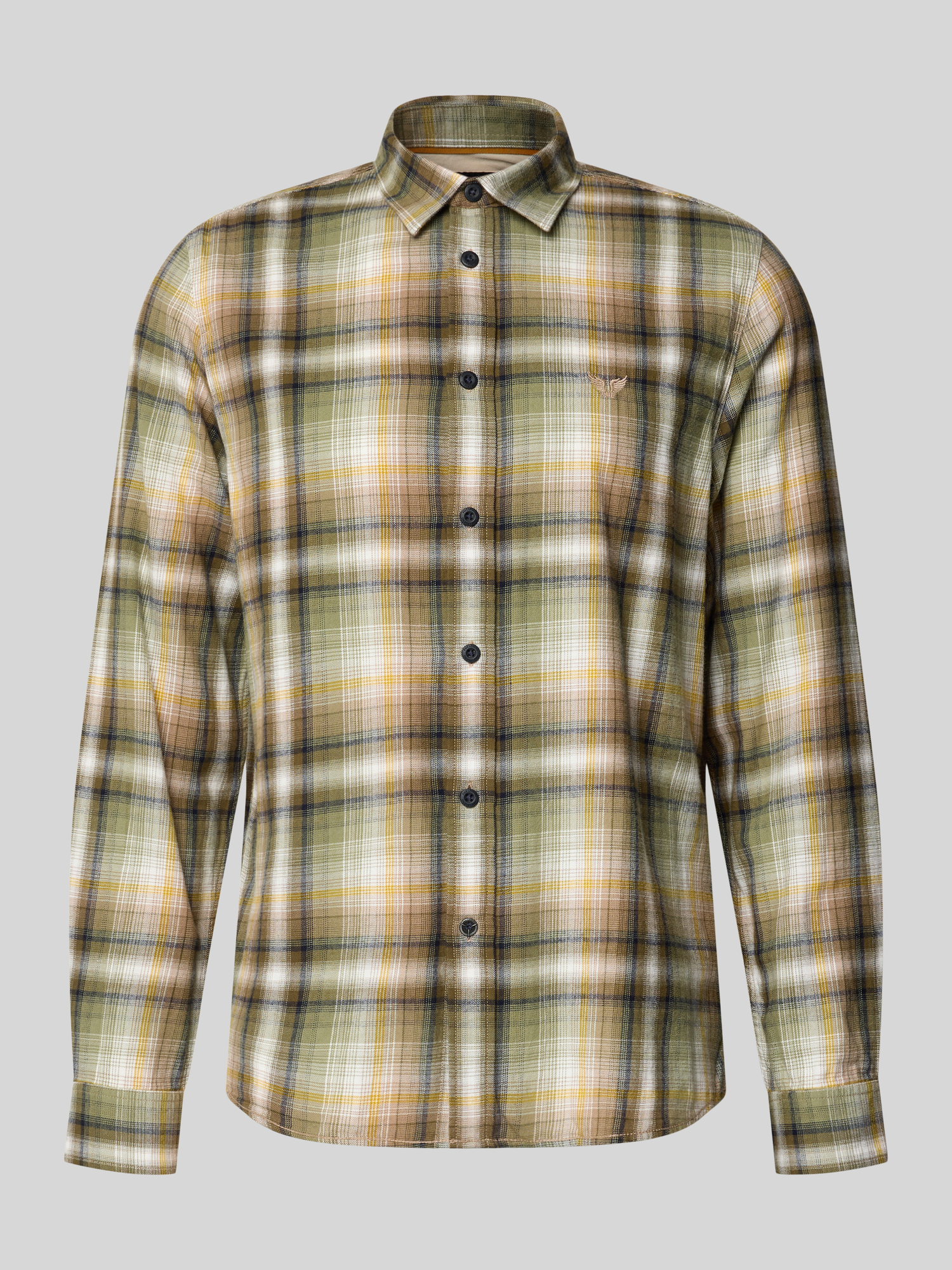 PME Legend - Herren - Freizeithemd - XL - Oliv - Baumwolle