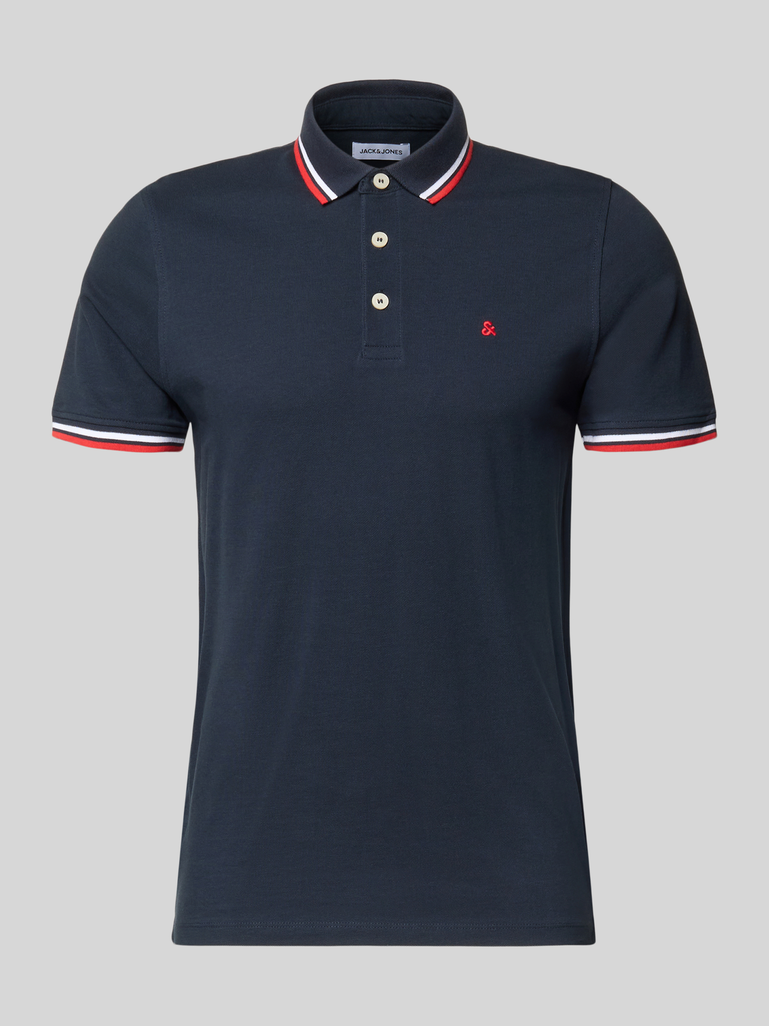 Jack & Jones Herren Poloshirt Gr. XXL Marine Viskose