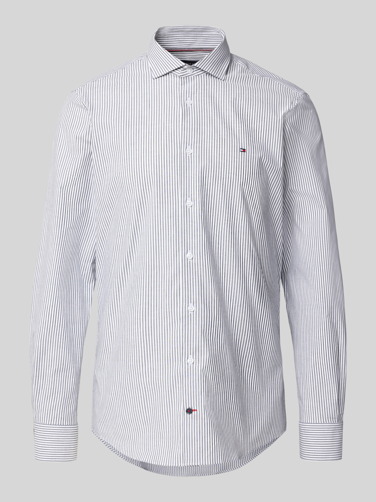 Tommy Hilfiger Tailored Herren Hemd Marine Gr. 44 Popeline