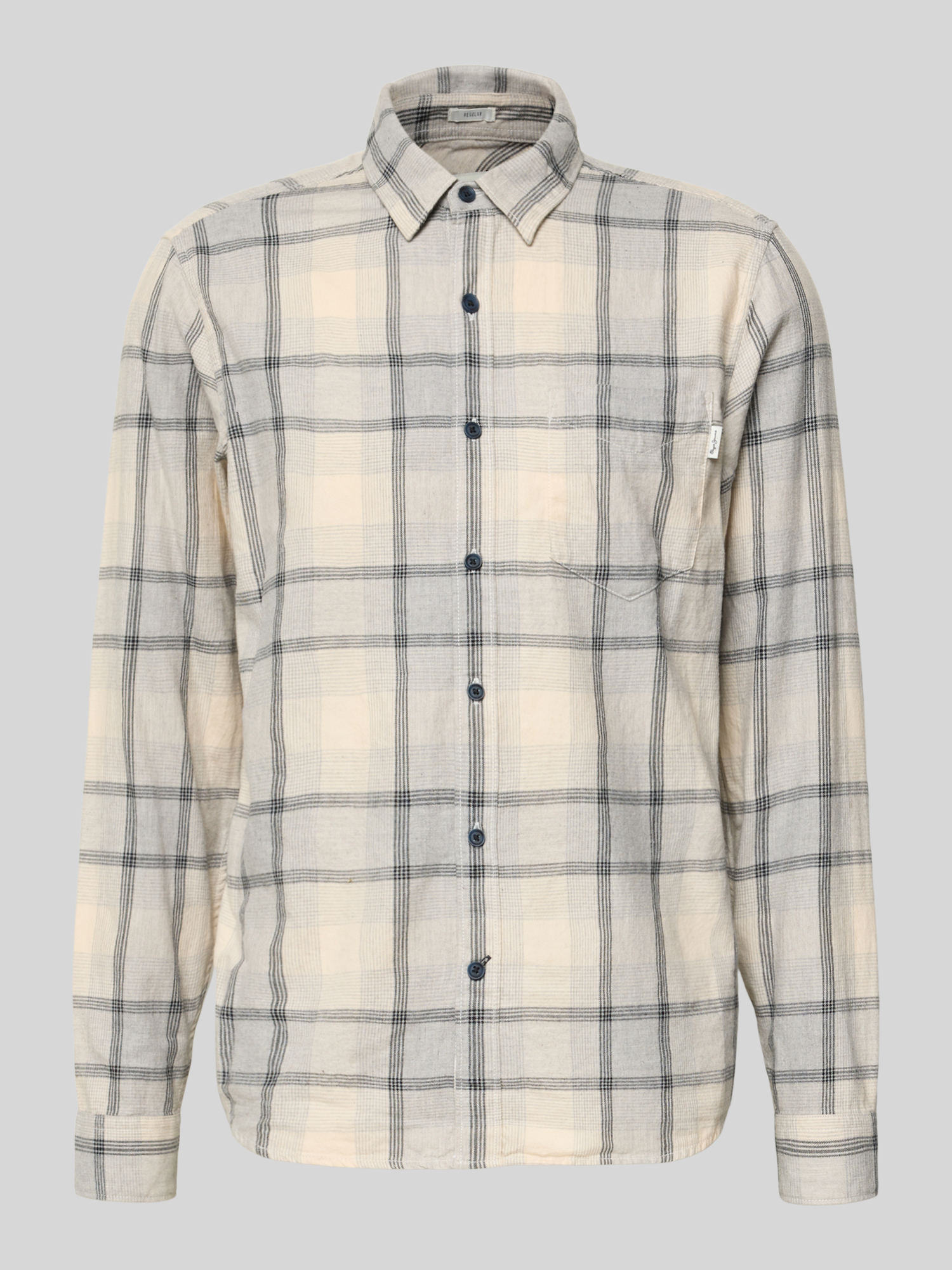 Pepe Jeans Herren Freizeithemd Grau S 100% Baumwolle