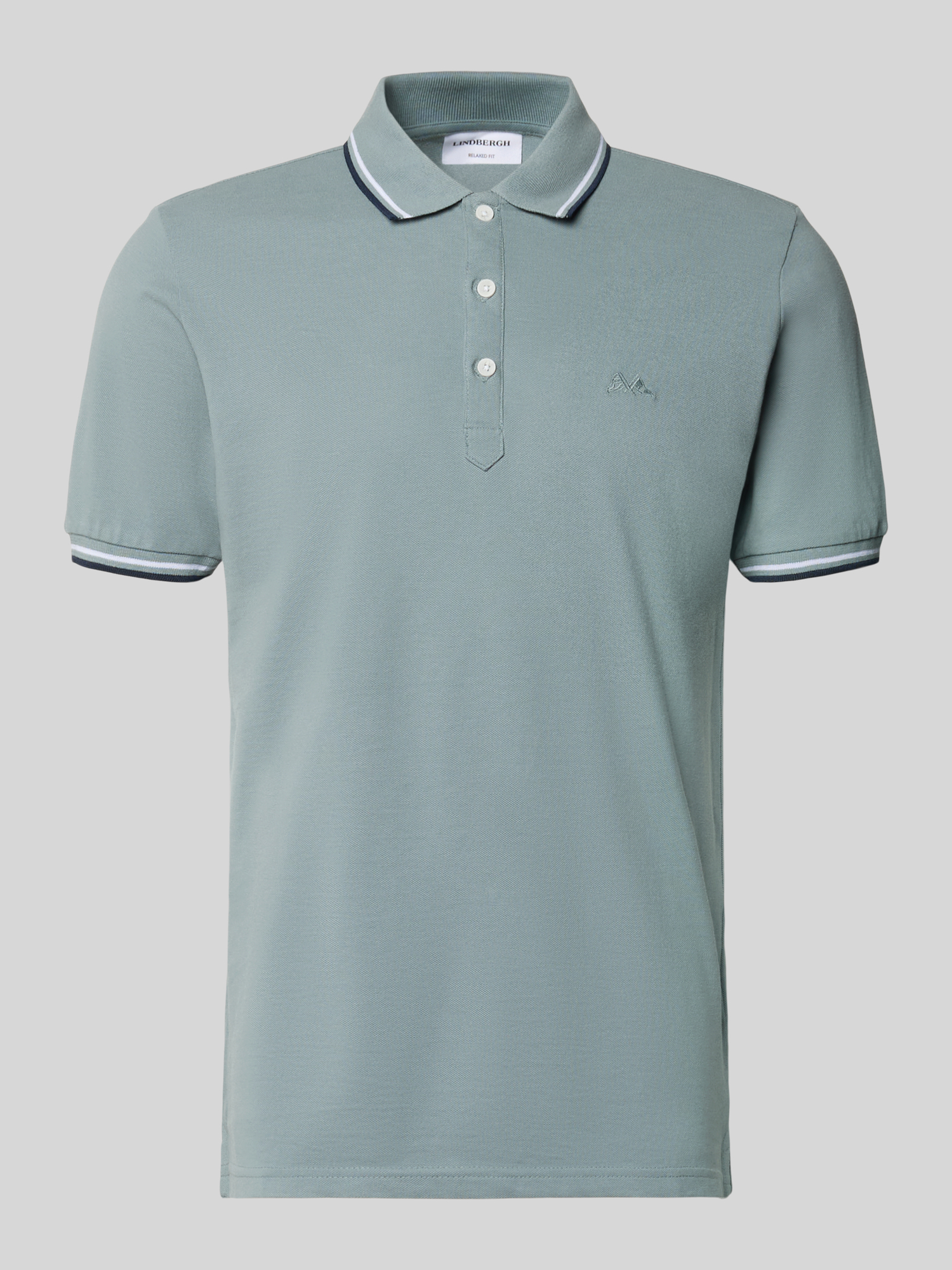 Lindbergh Herren Poloshirt Hellblau Gr. M 100% Baumwolle